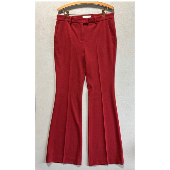 Michael Kors Pants - Michael Kors Maroon Red Bell Bottom Slacks Dress Pants Size 8 Flare Leg Ttousers